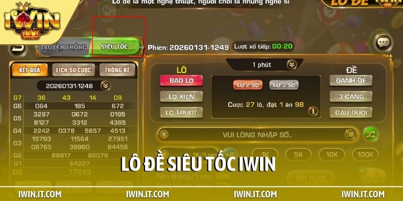 Lô đề siêu tốc iWin