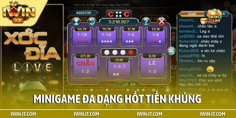 Minigame đa dạng hốt tiền khủng